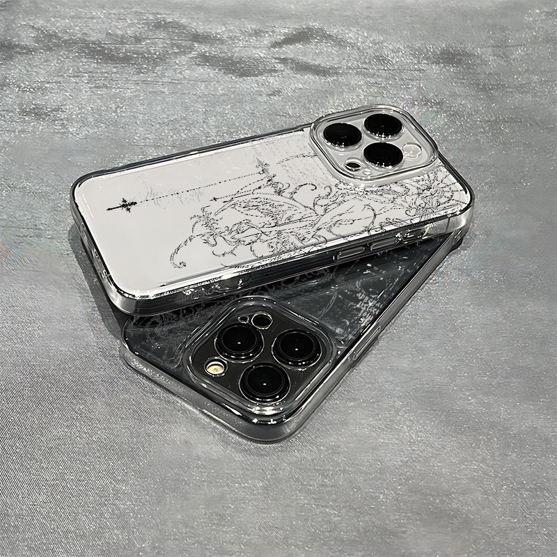 Suitable Ins Style Creative Fashion New Mobile Cover Simple Full-Package Transparent Protective Shell For iPhone 17 16 15 14 13 12 11 Pro Max Plus Air - Top Fan's Phone Case Cover as Perfect Gift Get Ready for Halloween