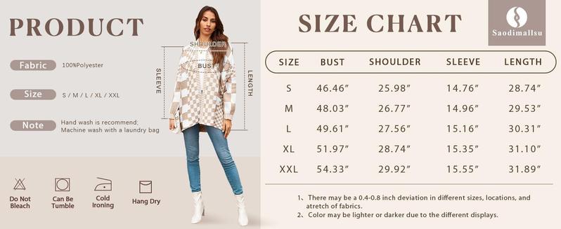 Imily Bela Womens Checkered Sweater Color Block Plaid Cardigans Oversized Long Sleeve Knit Open Front Coat