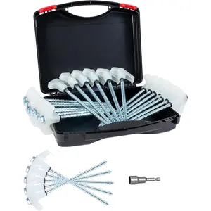8" Screw in Tent Stakes Heavy Duty, Ground Anchors Screw in, Metal Threaded Tent Spikes, Camping Pegs  Canopies & Gardening Inflatable Decor (12 PCS Luminous)