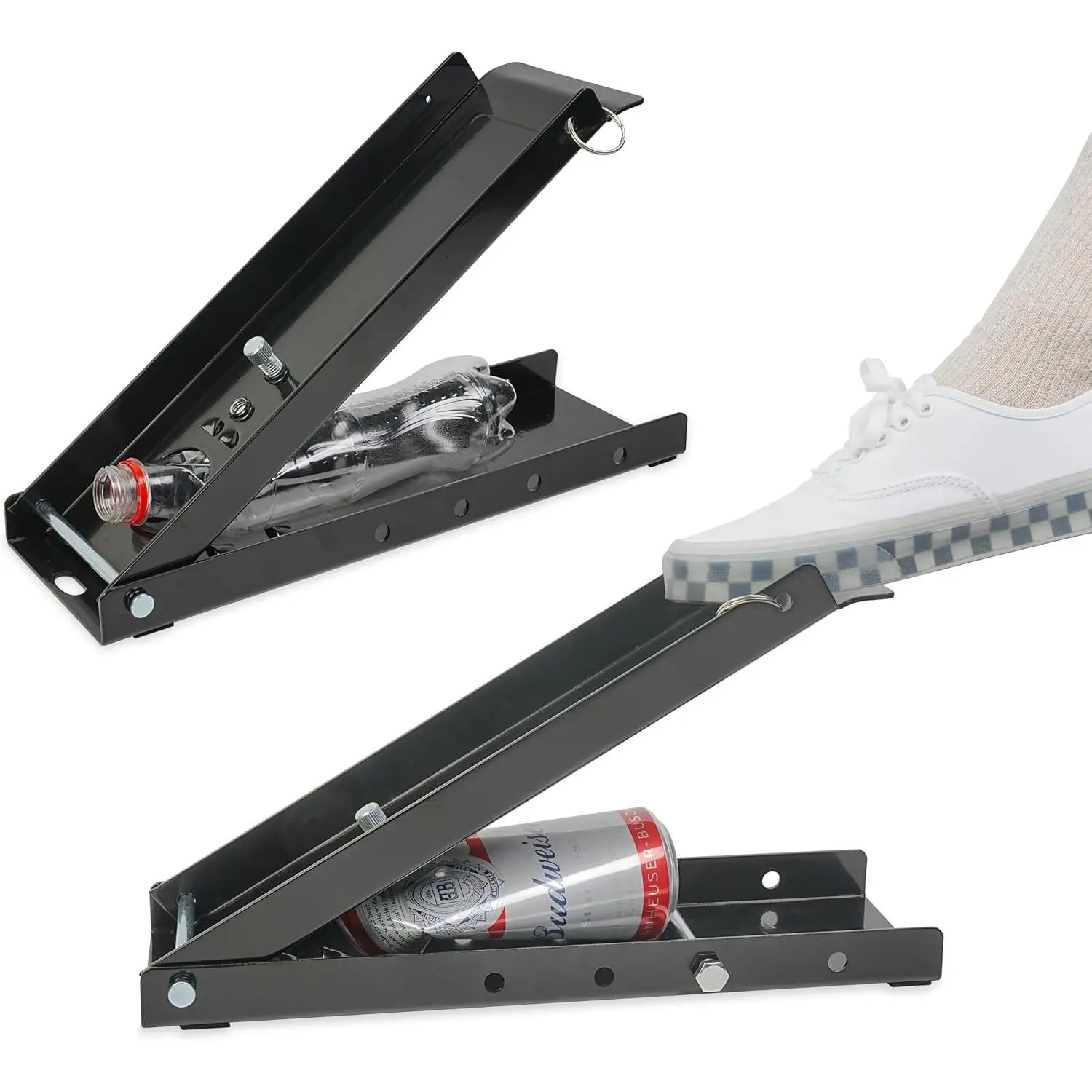 Can Crusher Foot,Heavy-Duty Can Crushers for Recycling,12 Oz. and 16 Oz.Aluminum Can Crusher,Effortless Plastic Bottle Crusher, for Recycling Aluminum Can,Plastic Bottle,Steel Cans