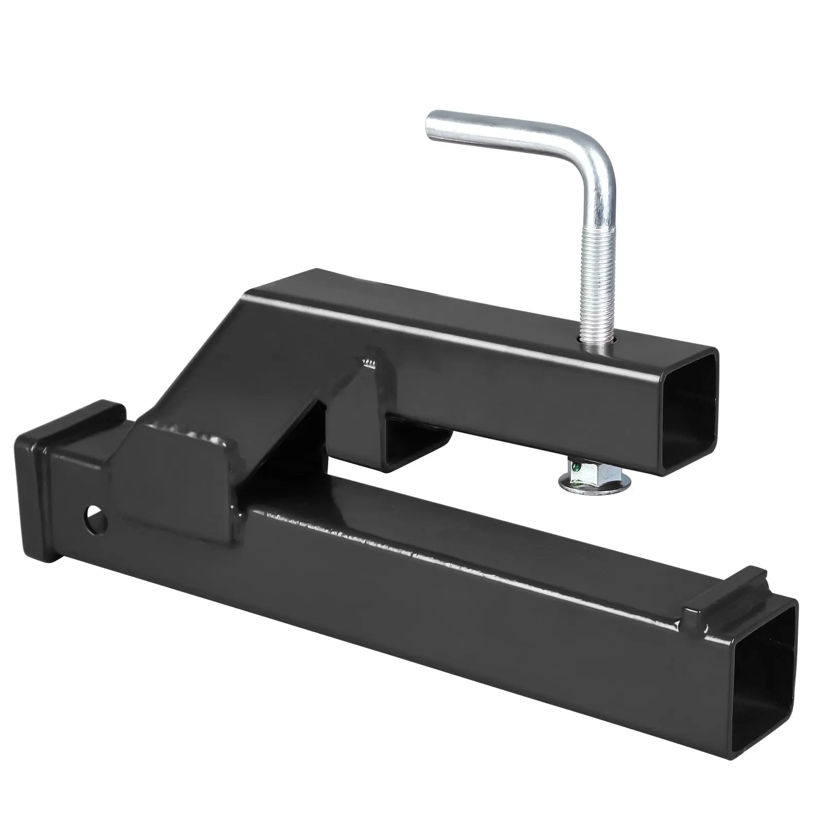 2-Inch Trailer Hitch Receiver for Tractor Bucket, Clamp-On Adapter. Fits Kubota, Yanmar, Kioti, Skid Steer. No Drilling, Heavy Duty Steel. 1100/2400 LB Capacity. For Towing Trailers, Implements, RVs. Orange/Black/Green