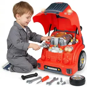 Interactive Truck Engine Toy with Removable Parts, Lights & Sounds for Young Mechanics, Boosts Creativity & Motor Skills, Ideal Gift for 3-5 Year Old Boys