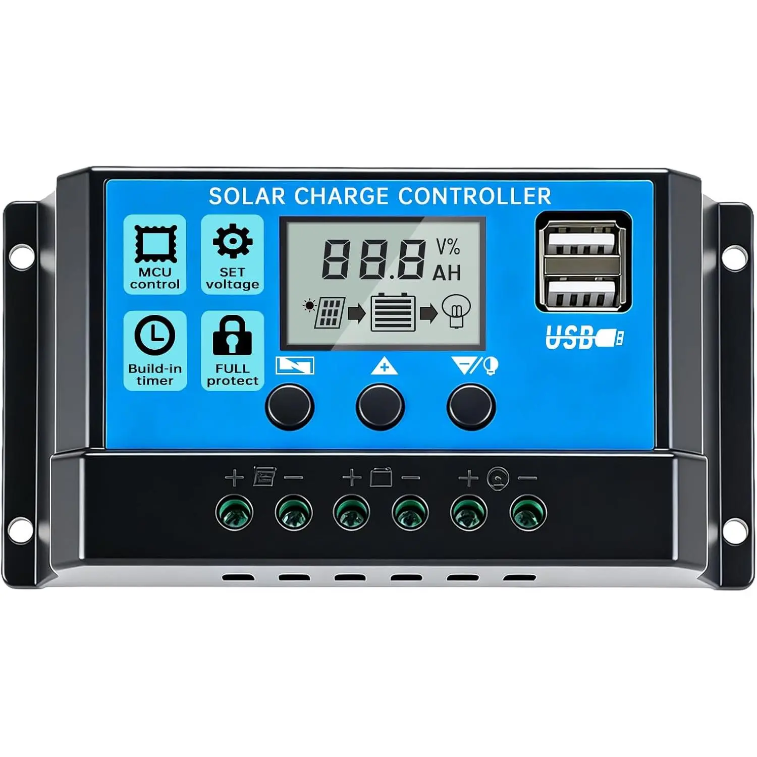 20A PWM Solar Charge Controller with Auto Parameter LCD Display