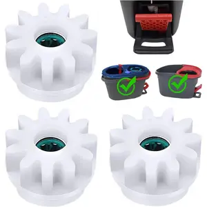 3 count Easy Mop Pedal Broom Spin Replacement One Way Clutch Bearing Bucket Gear Sprockets Repair Compatiable with Oceda/Vilida and Market 90% Spin Mop System, Mop Gears (3 Pcs Bearing Bucket Gears)