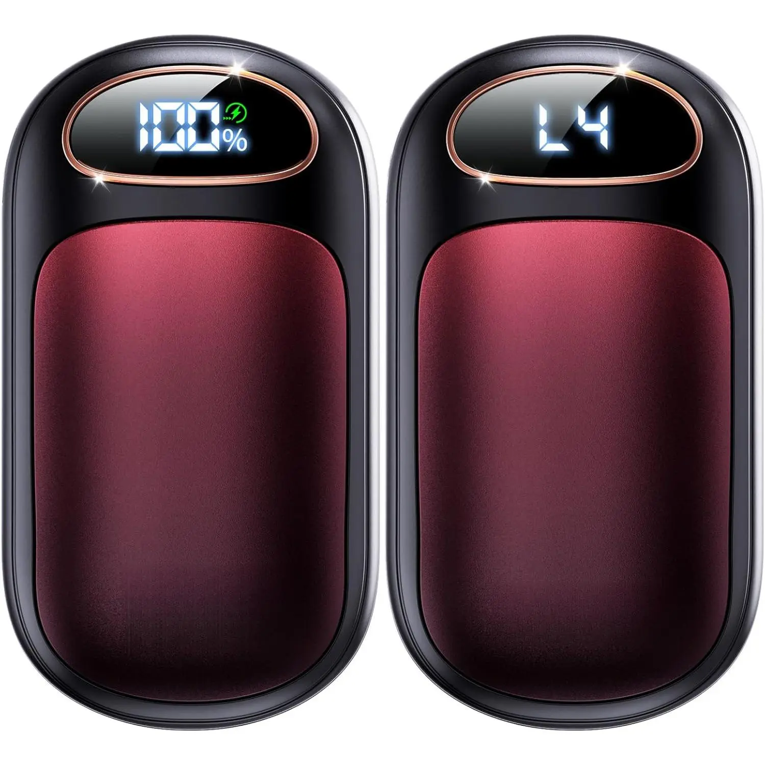 Electric Hand Warmers Rechargeable 2 Pack, 4 Levels Fast Heat, Reusable Hand Warmers with LED Display, Portable Magnetic Pocket Heater, Gifts  Christmas, Men, Women, Raynauds, Hunting, Golf