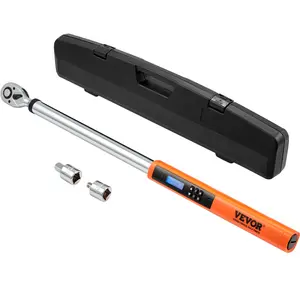 VEVOR Digital Torque Wrench, 1/2" Drive Electronic Torque Wrench, Torque Wrench Kit 25-250ft. lb/34-340n. m Torque Range Accurate to 2, 3-Mode Adjustable Torque Wrench Set with LED Buzzer Calibration