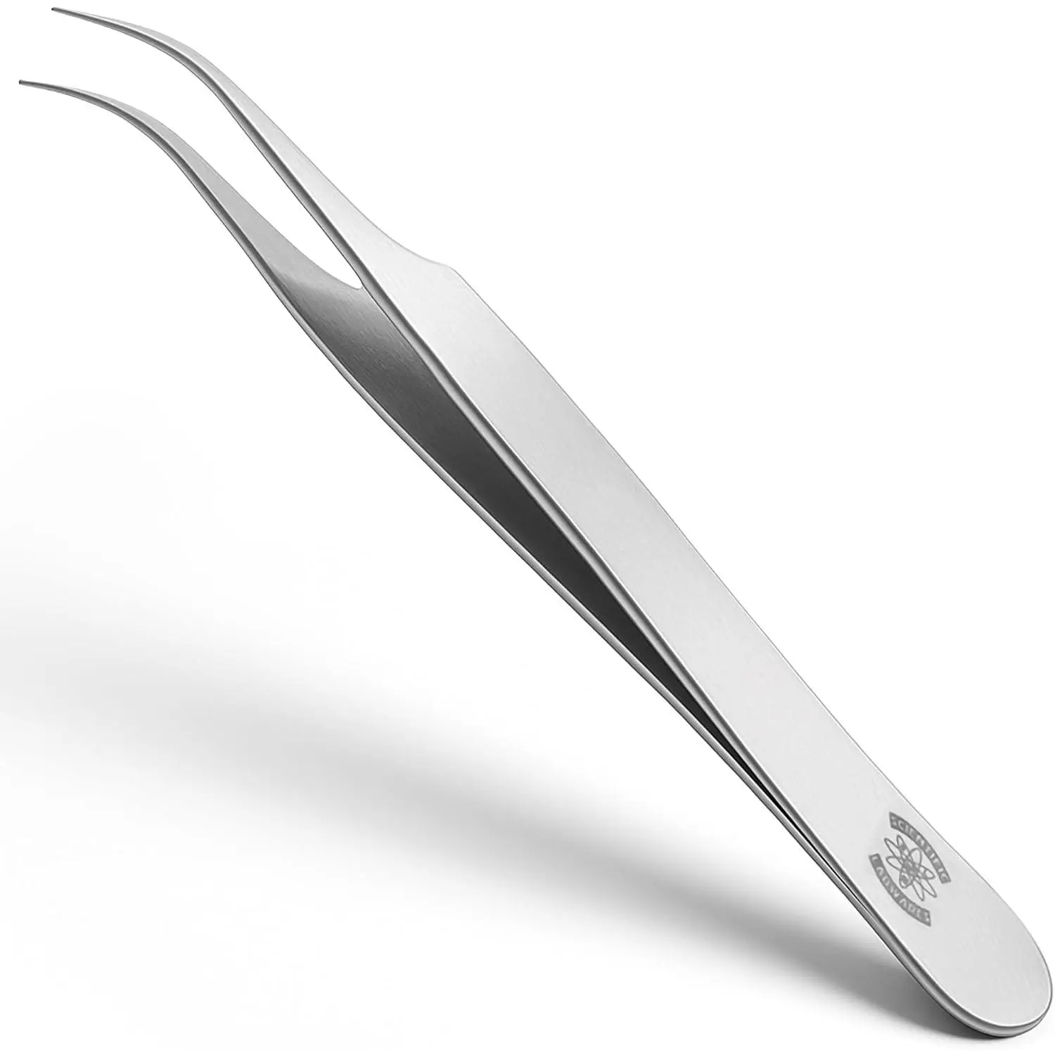 High Stainless Lab Forceps with Curved Very Fine Tips