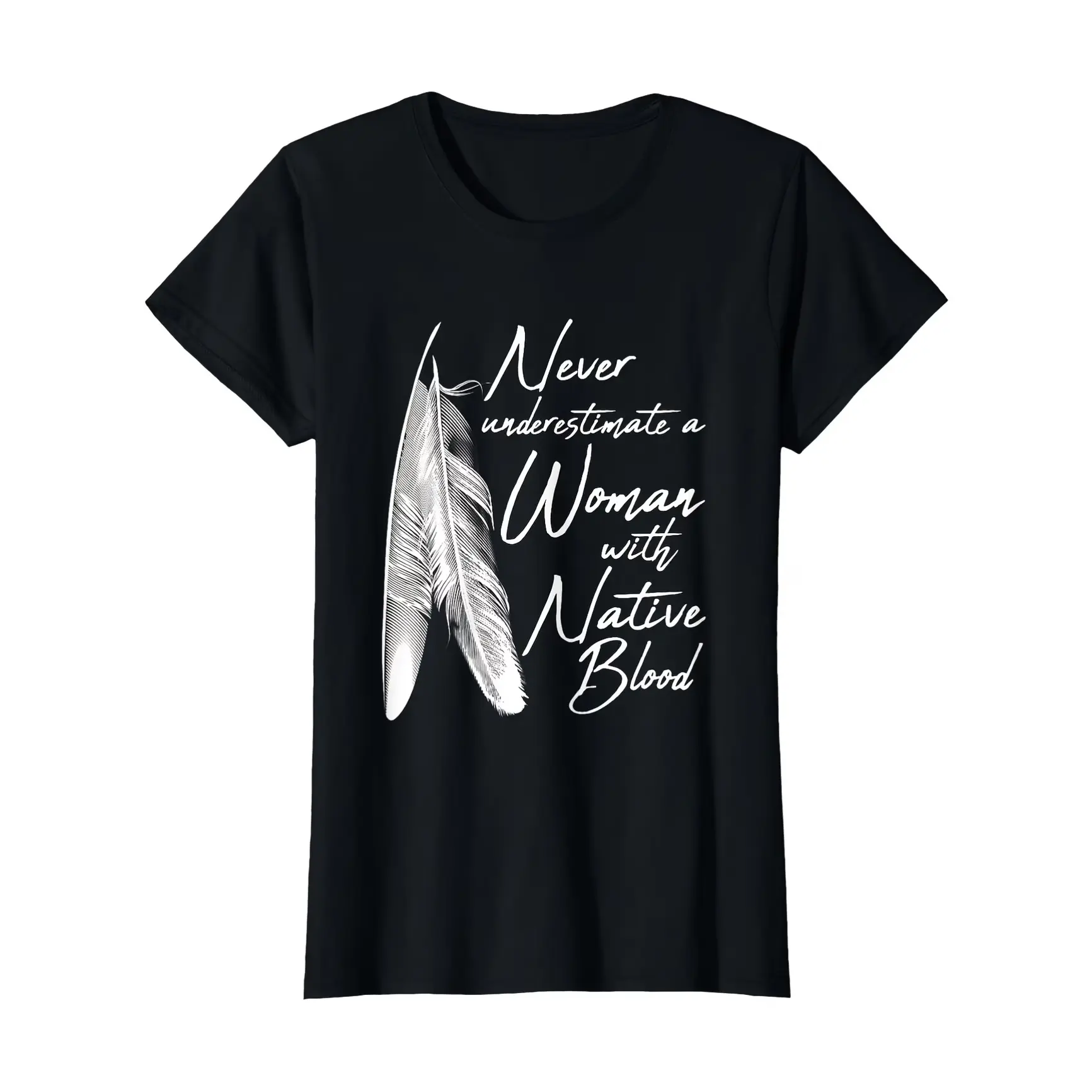 Native American Eagle Feather Graphic Oversized Cotton T Shirt, Inspirational Women Slogan Print Cute Fashion Outfit, Soft Comfort Casual Tee, Sweet Valentine Gift For Her Lady Lover Family Friend Holiday Present