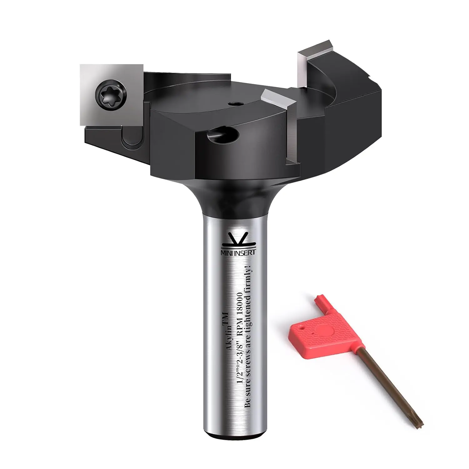 Slab Flattening Surfacing Router Bit,1/2 Shank,2-3/8" Dia.-3  | CNC Spoilboard Surfacing Bit,Carbide Replaceable Insert Planer Bit for  Spoilboard Planing,Bottom Cleaning