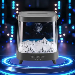 Snow Mountain Aurora Aroma Diffuser, Premium Flame Essential Oil Scent Machine for Home Bedroom and Desktop Decor