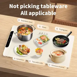 Warming Mat for Food, Rapid and Full Surface Heating, Premium Silicone Material, Ideal for Keeping Meals Warm, Durable and Safe