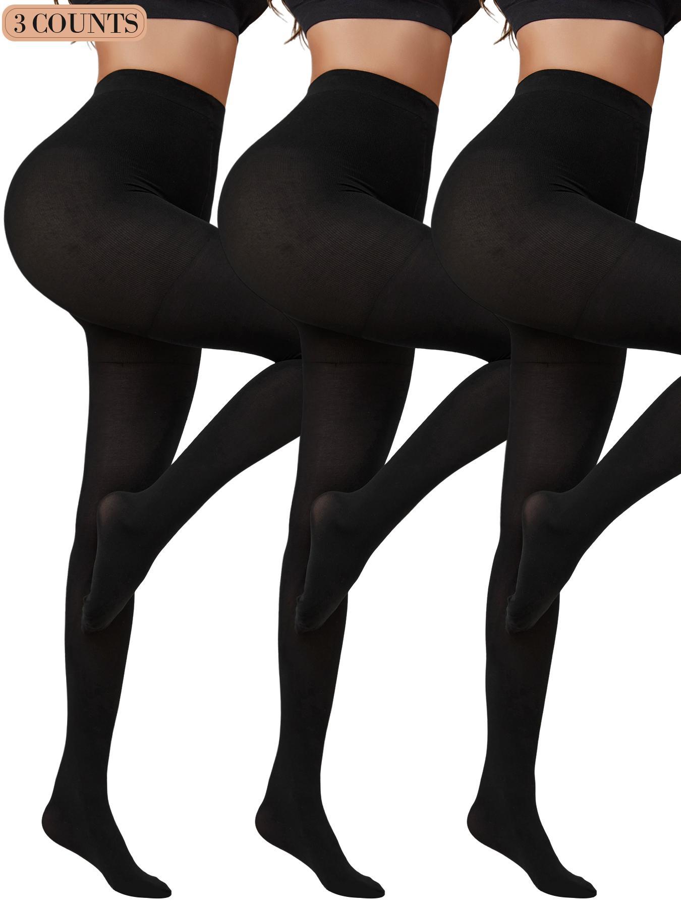 Women's Solid High Waist Compression Tights, Casual Comfy Breathable High Stretch Pantyhose for Daily Wear, Ladies High Waisted Tights for Fall & Winter Womenswear
