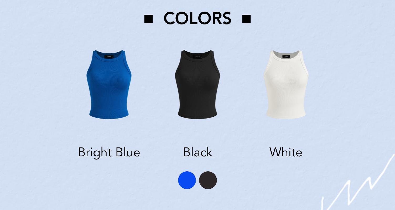 Cider [3 colors, size 2-10] Cotton-blend Round Neckline Solid Tank Top