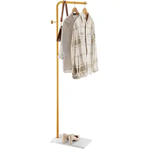 VEVOR Coat Rack Freestanding, Coats Tree Stand with Stable Marble Base 6 Hooks, Free Standing Hall Coat Rack for Entryway, Bedroom, Office, Living Room, Modern Clothes Hanger for Coats, Hats, Bags
