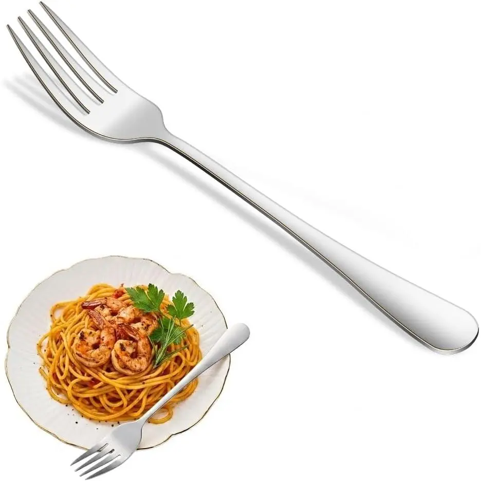 8- 6.7 Inch Salad Forks Set,Durable Dishwasher Safe Stainless Steel Dessert Forks,Silverware Fork,Flatware Fork For  Kitchen