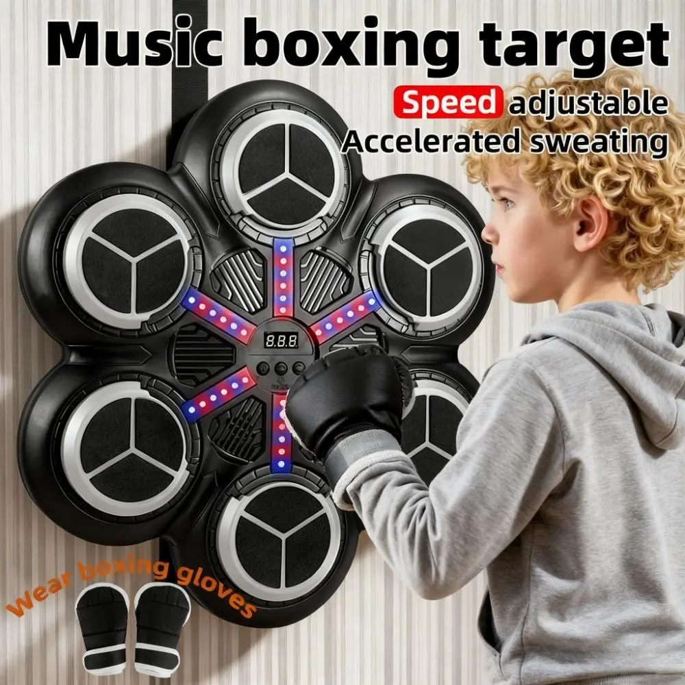 Smart Bluetooth-compatible Music Boxing Machine, Wall-Mounted Punch Bag, Home Gym Equipment, Coordination Training, Adult & Kids Fitness, Gift Idea