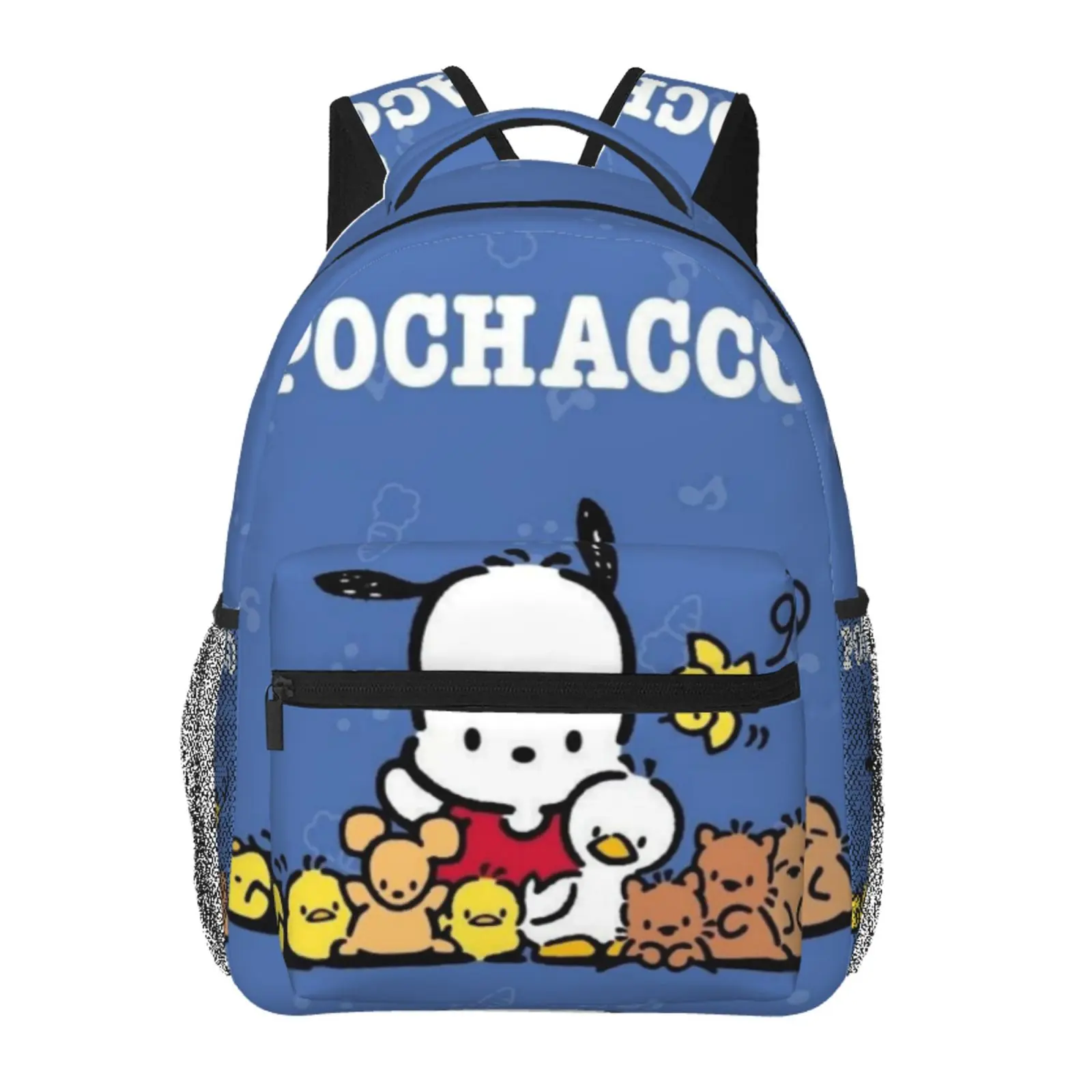 Anime Pochacco1 Printed Backpack, Cute School bag for Girls Boys Teens, Cartoon Backpacks Kawaii Kids Lightweight backpack with adjustable straps Bookbag, Travel, School, College, Work, Backpack, Daily Use