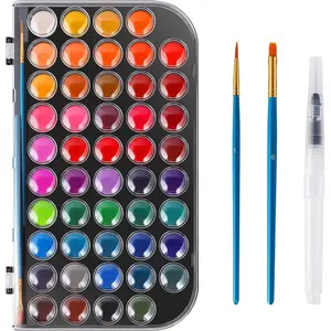 Watercolor Paint, 48 Colors Washable Watercolor Paint Set with a Brush a Refillable Water Brush Pen and Palette, Non-toxic Water Color Paints Sets for Kids Adults Artists Children Students Beginnerfidget toys