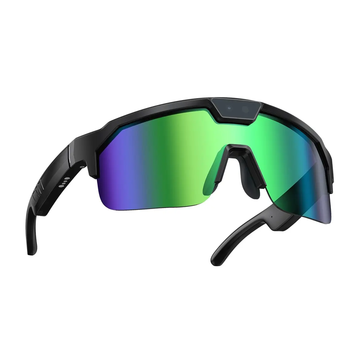 Outdoor Cycling AI Smart Camera Goggles, 8MP HD Camera, Voice Assistant, Bluetooth-compatible Call, Smart Translation, Unisex Bike Sunglasses, AI Glasses, Cycling Camera Glasses