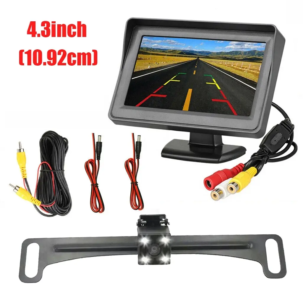 Bileeko 4.3 Inch Rearview Backup Camera Set with HD Display, Universal Fit for Pickup/RV/van, Easy Parking, No Blind Spots