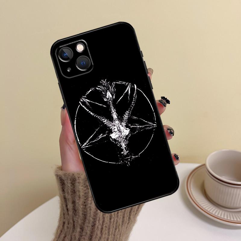 Devil Satan Dark Art Phone Case For iPhone 17 15 14 Plus 11 12 13 16 Pro Max Mini Max Soft Cover, Durable, Shockproof, Wireless Charging