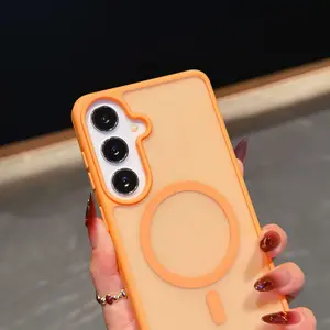 Matte transparent Skin-like Magnetic Phone Case Shockproof Protection for Samsung Galaxy S26/S25/S24/S23 Ultra Plus A55/A54/A36/A35/A26/A17/A16/A15/14