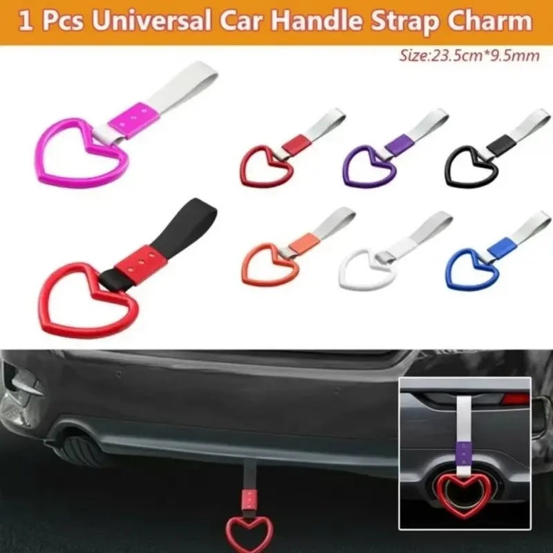 JDM Train Bus Handle Hand Strap Ring Heart Styling Drift Charm Strap Drift Auto Warning Ring Car Strap Car Rear Bumper Supplies