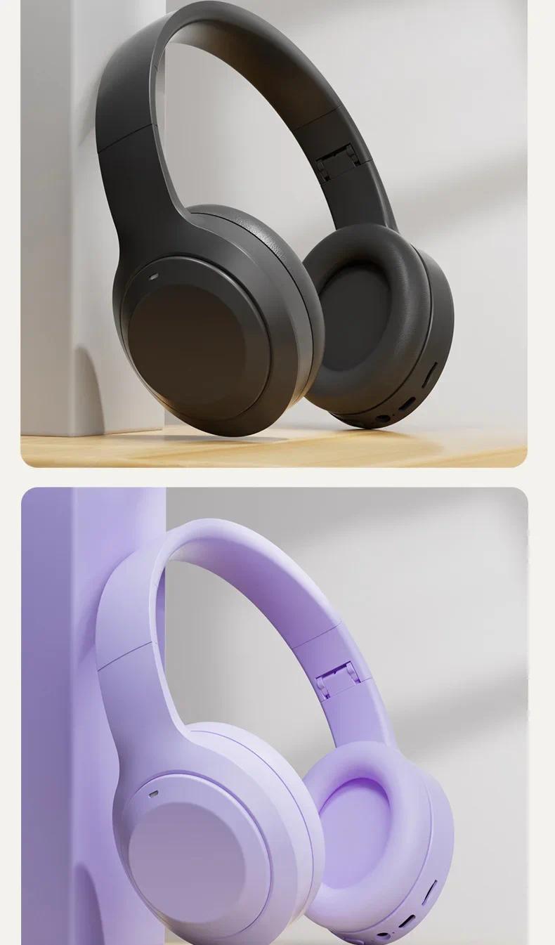 noisecancellingheadphone Wireless Bluetooth 5.3 Headphones Sports Gaming Earphones Support TF/AUX noise reduc