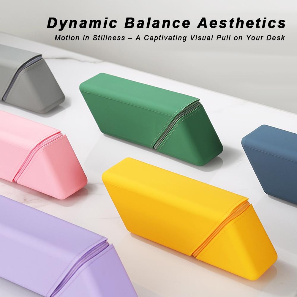silicone pen holder, foldable large capacity expandable upright pencil case Pencil Bag for desktop office and study, portable and high-quality design, suitable for birthday gifts, Teacher's Day students, office use, Office supplies