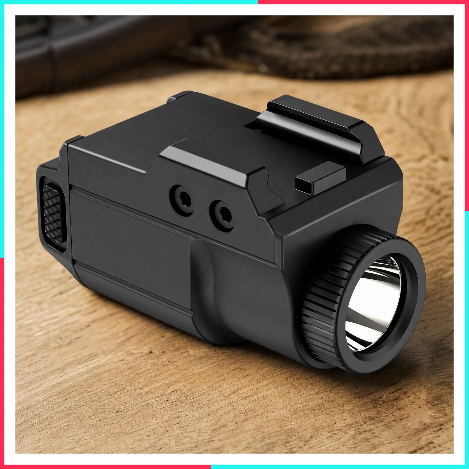 700 Lumen Pistol Light for Picatinny MIL-STD-1913, Adjustable Rail Mounted Flashlight, Mini Weapon Light with Strobe Mode