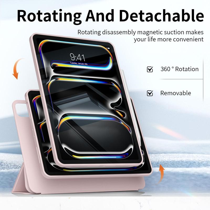 KENKE Magnetic iPad Case, Multifunctional Tablet Protective Cover, Detachable Transparent Tablet Case, Tablet & Computer Accessories for iPad 10th Pro 13inch Pro 11inch