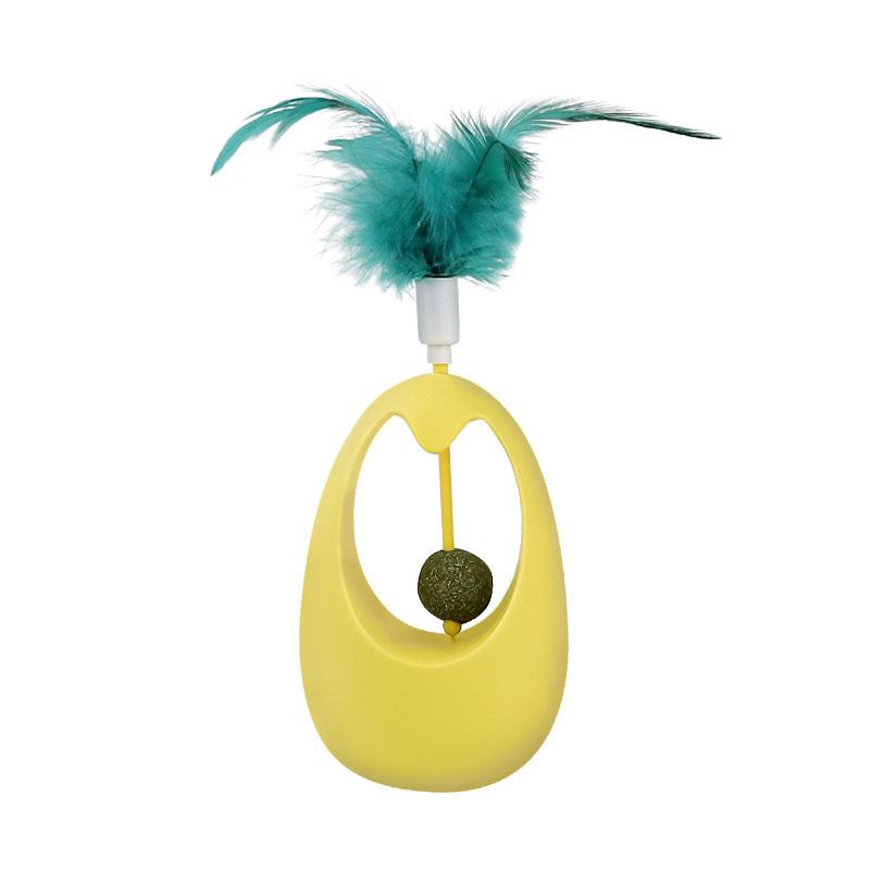 Interactive Catnip Mint Ball - Natural Catnip Lollipop for Chewing & Playing - Crunchy Dental Toy for Teeth Cleaning - Durable & Fun Cat Teething Toy for All Ages