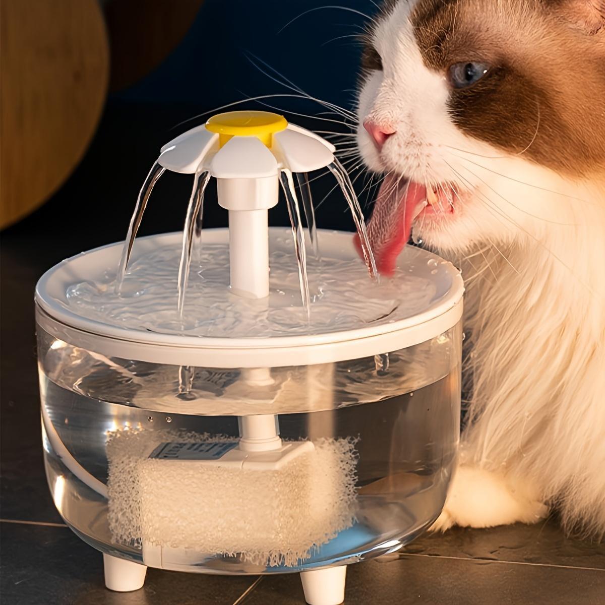 Clear Pet Water Fountain, USB-Rechargeable Automatic-Circulation Cat Water Dispenser, Indoor Cat Drinking Fountain, Automatic Water Feeder, Pet Drinking Supply Gift