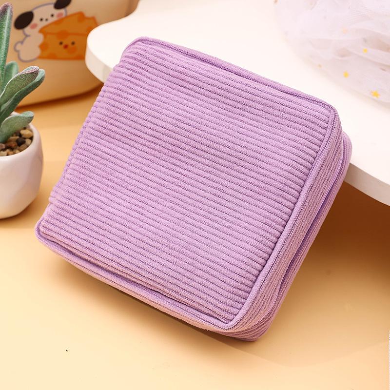 Portable Multi-Functional Minimalist Storage Bag, Lightweight, Large Capacity Sanitary Pad Organizer, Zipper Closure, Ideal for Travel and Daily Use
