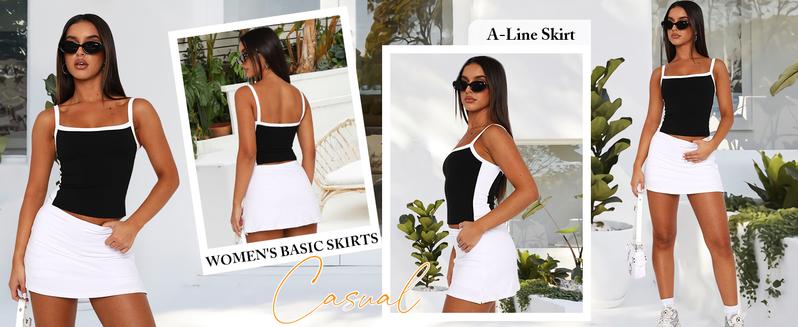 Women's Mini Skirt Sexy High Waist Split Hem Stretch Fitted Pencil Bodycon Short Skirts 2025