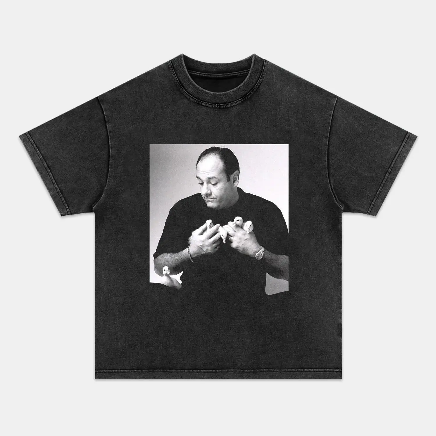 Menswear Tony Soprano Graphic T-Shirt - Unisex Vintage Round Neck Short-Sleeve Cotton Regular Fit Casual Breathable Top for Streetwear 102801