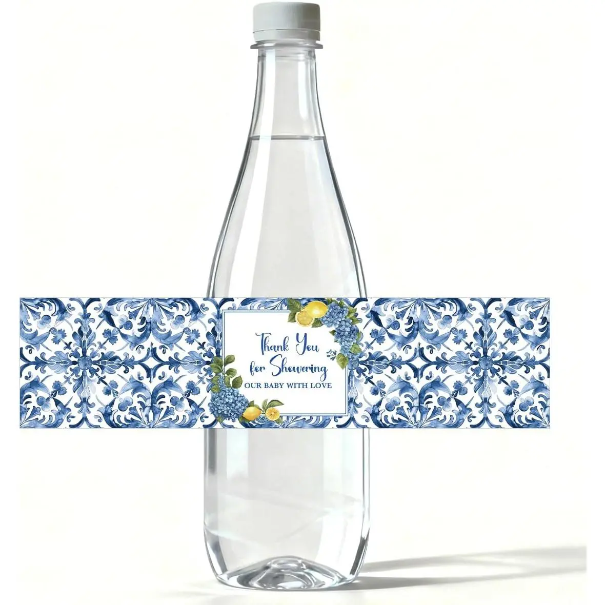 100-Count Personalized Wedding Water Bottle Labels for Labeling, Bridal Shower & Engagement Party Supplies for Wedding Guests