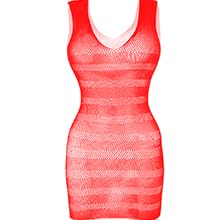 Women Fishnet Lingerie V-Neck Sleepwear One Size One Piece Babydoll Mini Dress One Piece