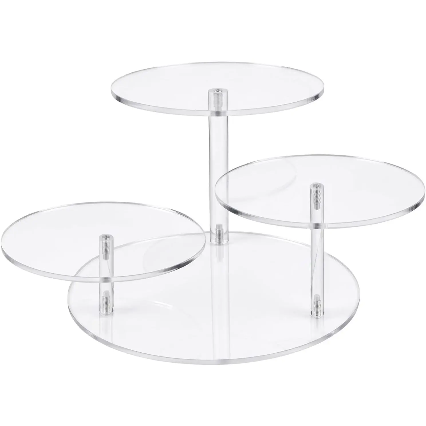 3 Tier  Display Stand, Clear Display Risers for  Botanicals & Mini Figures, Tabletop Display Shelf for Perfume, , , Collectibles, and Cake –  Clear, Sturdy