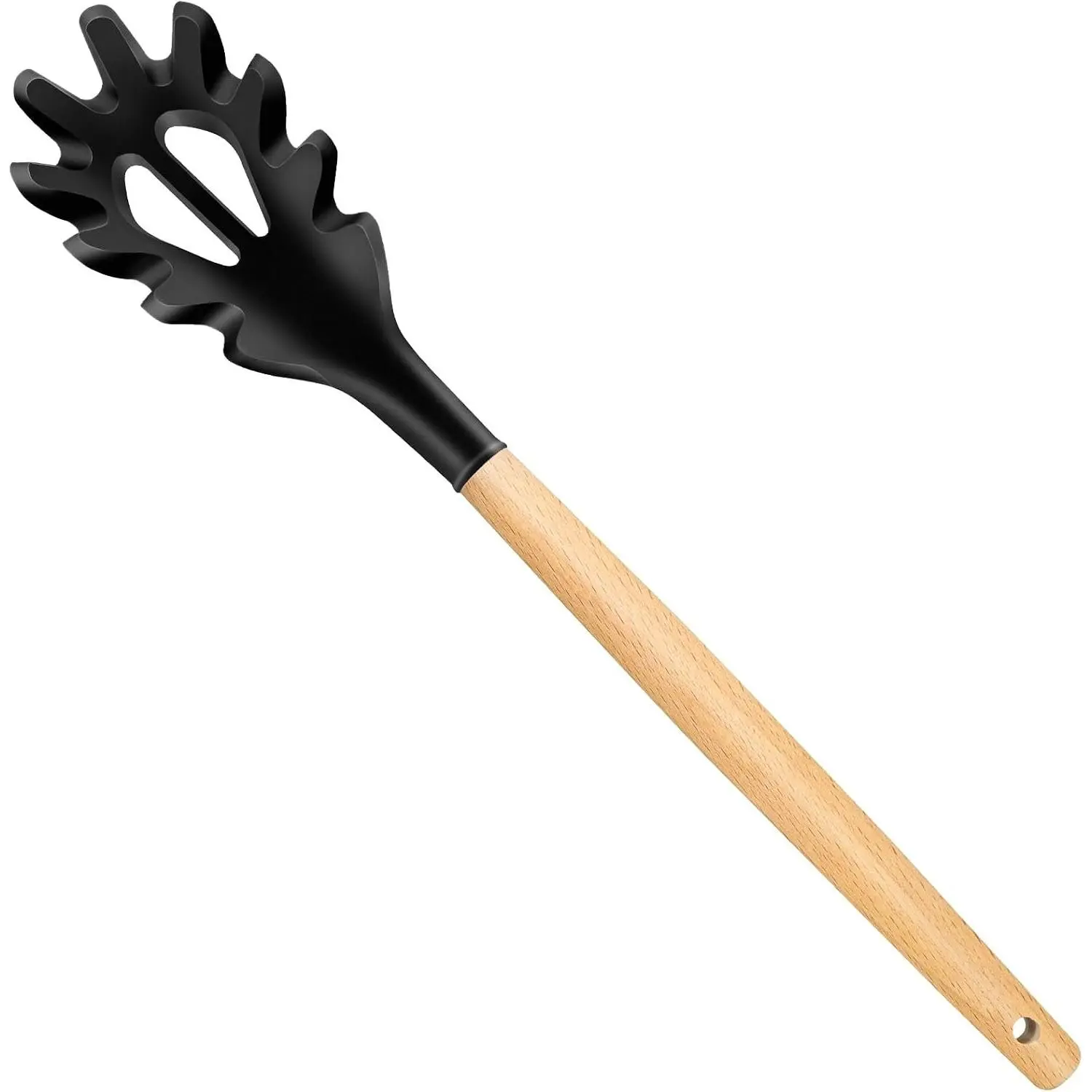Spaghetti Spoon Pasta Fork,  Pasta Spoon with  and  Handle, Non-Scratch Pasta Server for Spaghetti, Noodles, and  Pasta Types
