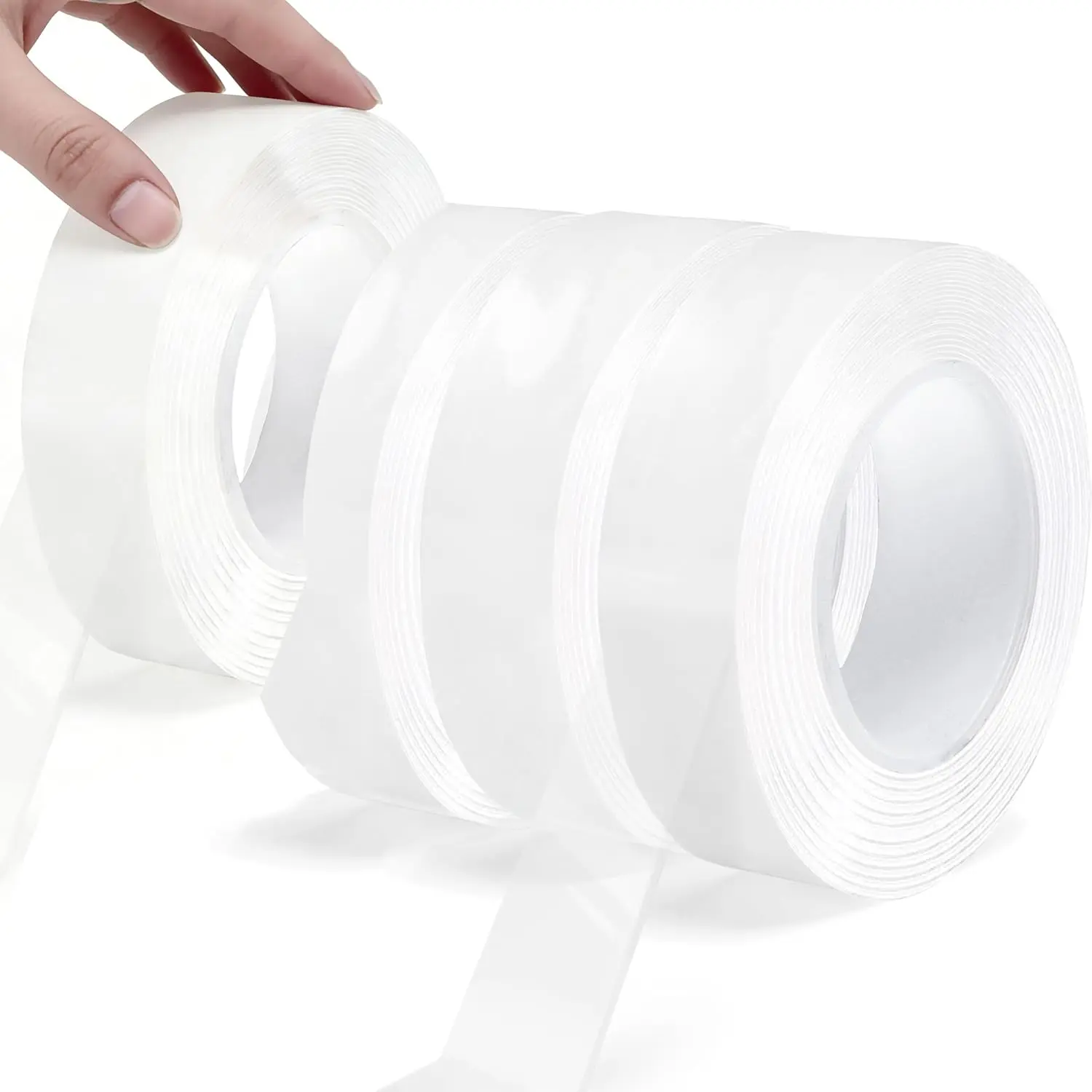 4Rolls, Nano Double Sided Mountinging Tape, Adhesive-self Heavy Duty Tape, 2 Sides Sticky Tack Tape, 0.7in×10fts, 40fts  Long