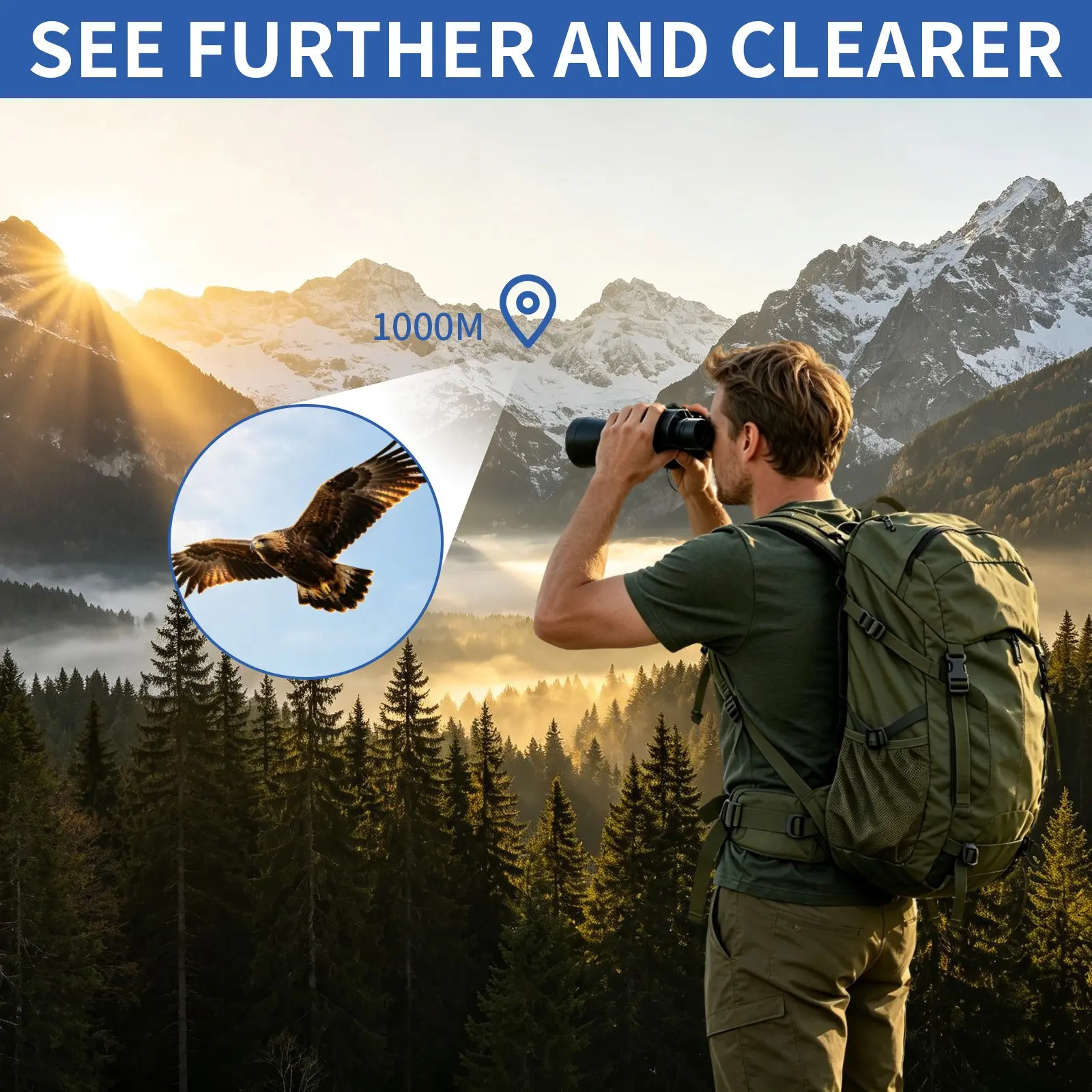 7X50 Binoculars for Adults | Large Aperture HD Wide Field View Binoculars with Clear Optics for Sports, Concerts, Bird Watching & Outdoor Adventure MAGNIDOG