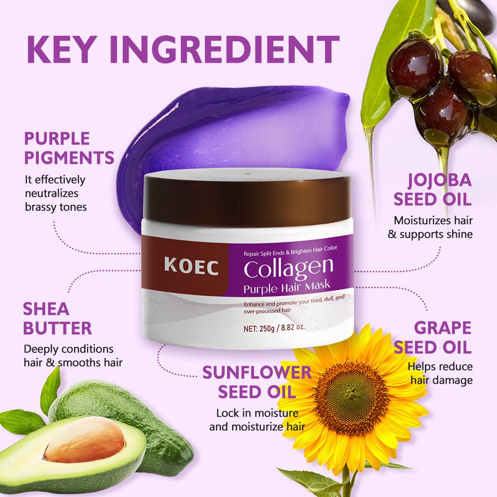 Purple Hair Mask 2 Counts, Professional air Care &Styling Product with Neutralizes Brass & Yellow Tones For Blonde Silver Gray, Women & Men,Hair Masks 8.82 oz 250g Haircare Smooth Purple Hair Mask 2 Counts, Professional air Care &Styling Product with Neutralizes Brass & Yellow Tones For Blonde Silver Gray, Women & Men,Hair Masks 8.82 oz 250g Haircare Smooth