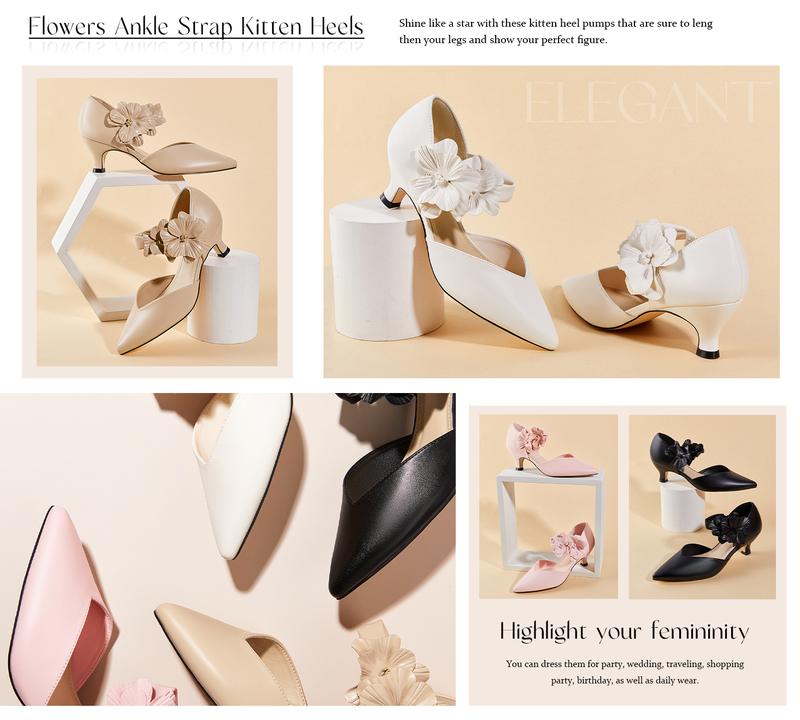 Coutgo Women's Low Kitten Heels Dressy Shoes Comfortable Closed Toe Flower Slip On Formal Party Dance Heeled Pumps Classy Fashion Decor Footwear Coutgo Women's Low Kitten Heels Dressy Shoes Comfortable Closed Toe Flower Slip On Formal Party Dance Heeled Pumps Classy Fashion Decor Footwear