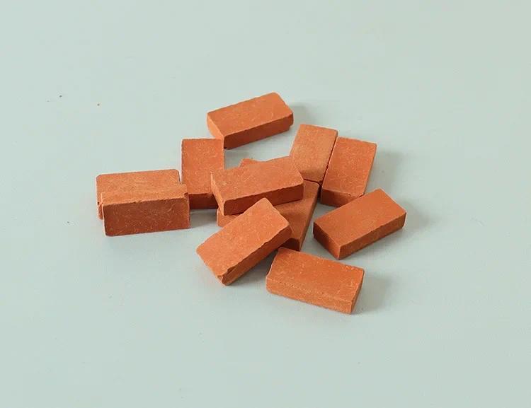 50/200pcs Mini Brick Bricks Building Wall Dollhouse Simulation Model Shooting Scene Miniature Decoration Home Decor