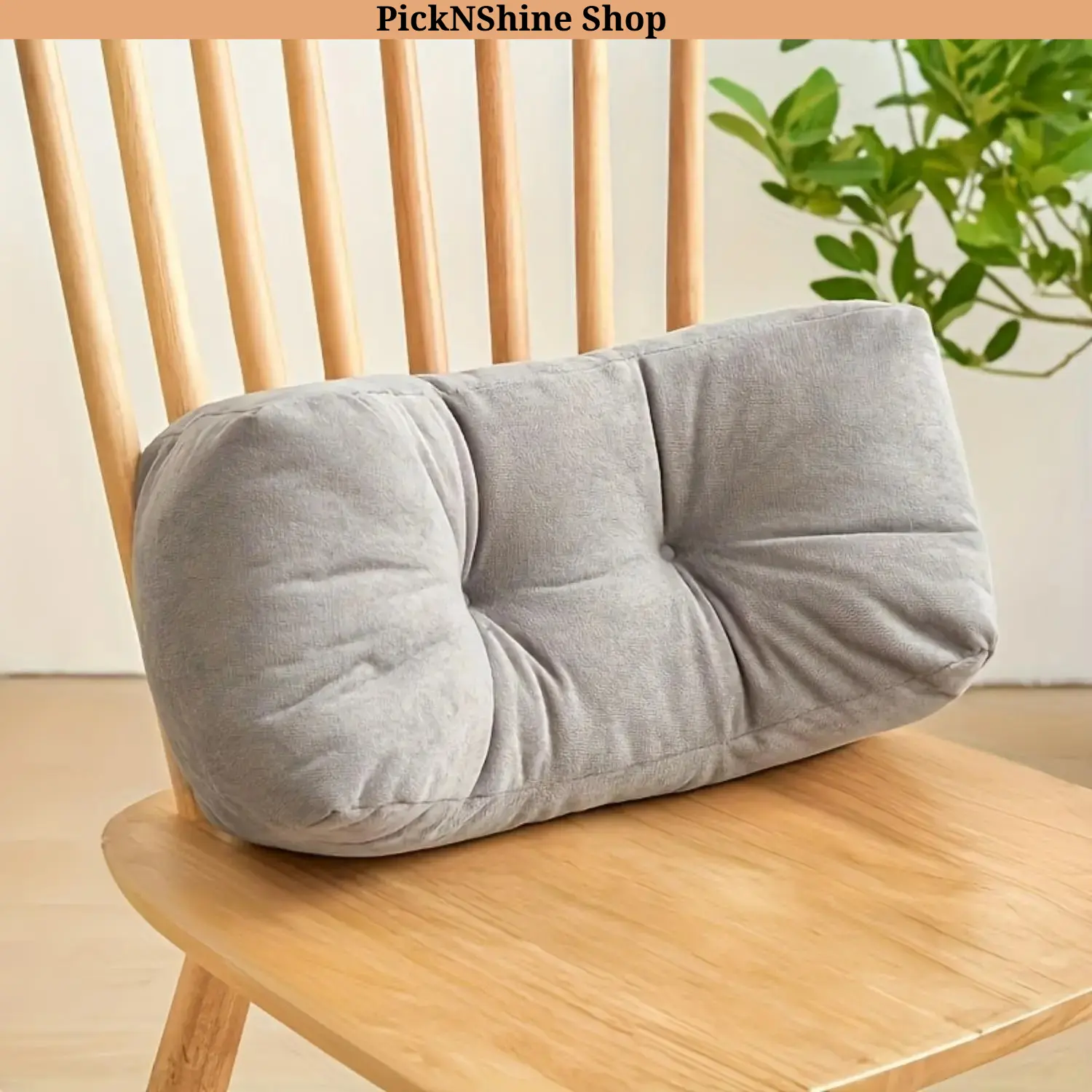 Unisex Minimalist Rectangular Synthetic Fabric Back Support Pillow - Bed Back Rests for Sitting Up in Bed, Sofa Lounging Comfort Cushion