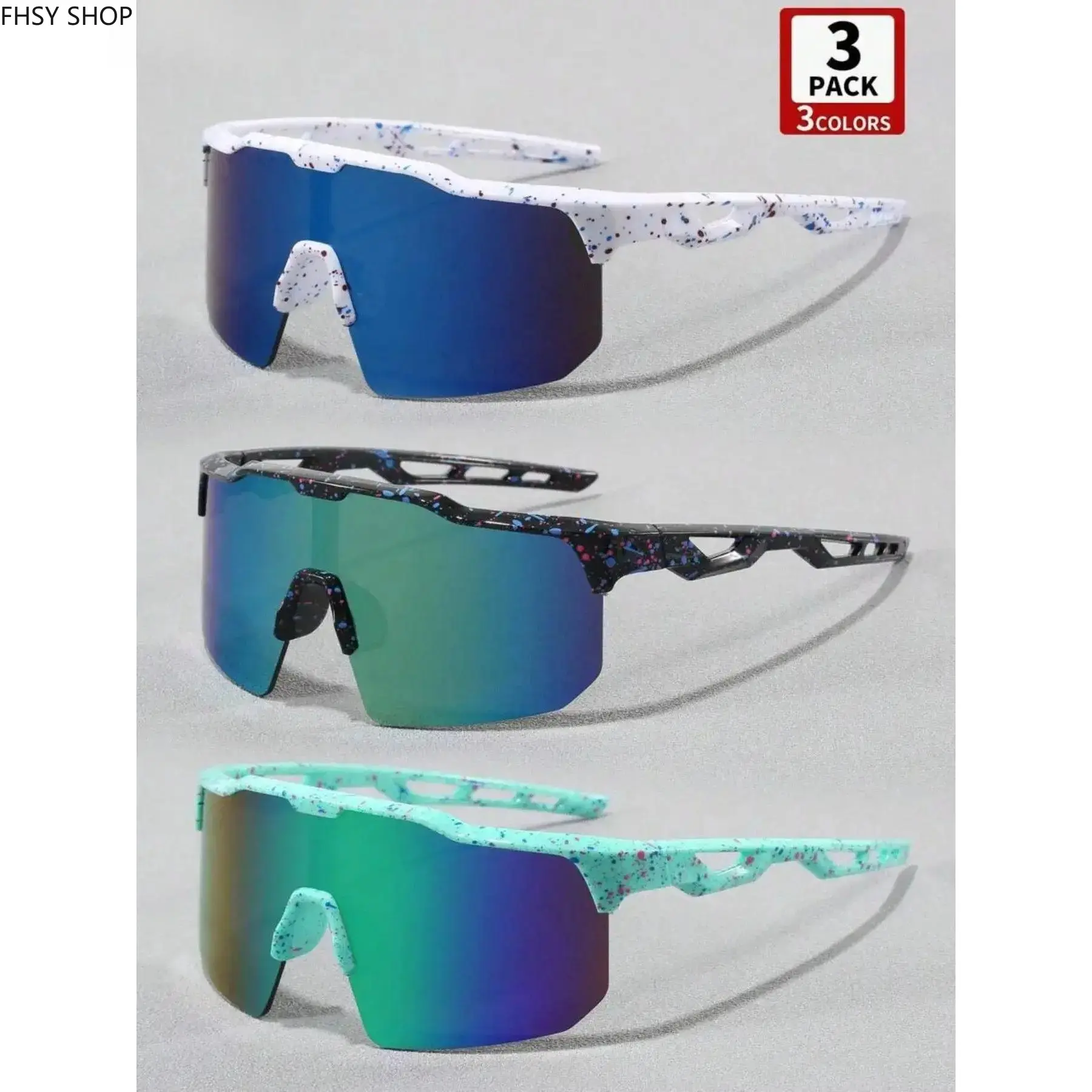 Kids' Sports Sunglasses Multi-pack, Durable PC Frame with UV400 Protection for Boys & Girls, Lightweight Comfortable Fit for Baseball & Cycling, Fashionable Birthday Gift, Outdoor Sports Glasses, Sports Eyewear