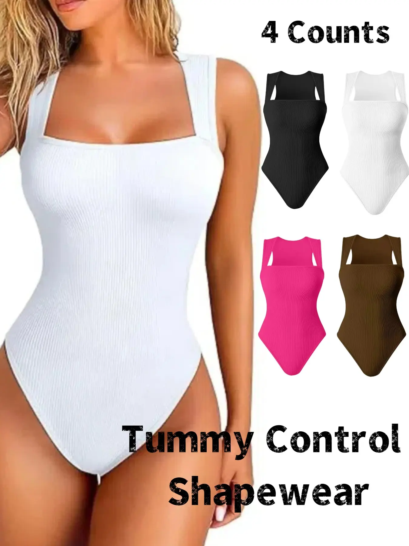 Women's Shapewear Bodysuit, Comfortable Casual Tummy Control & Butt Lifting, Daily Wear Compression Shirt, Knitted Slimming Fitness, Women's Jumpsuits, Compression Bodysuits, Faja Shapewear Bodysuit, Body Shaping Underwear
