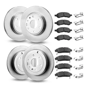 VEVOR Front Rear Brake Kit Compatible with 2008-2017 Buick Enclave, 2009-2017 Chevrolet Traverse/2007-2010 Saturn Outlook, 2007-2016 GMC Acadia/2017 GMC Acadia Limited, Hollow Brake Rotors Pads Kit