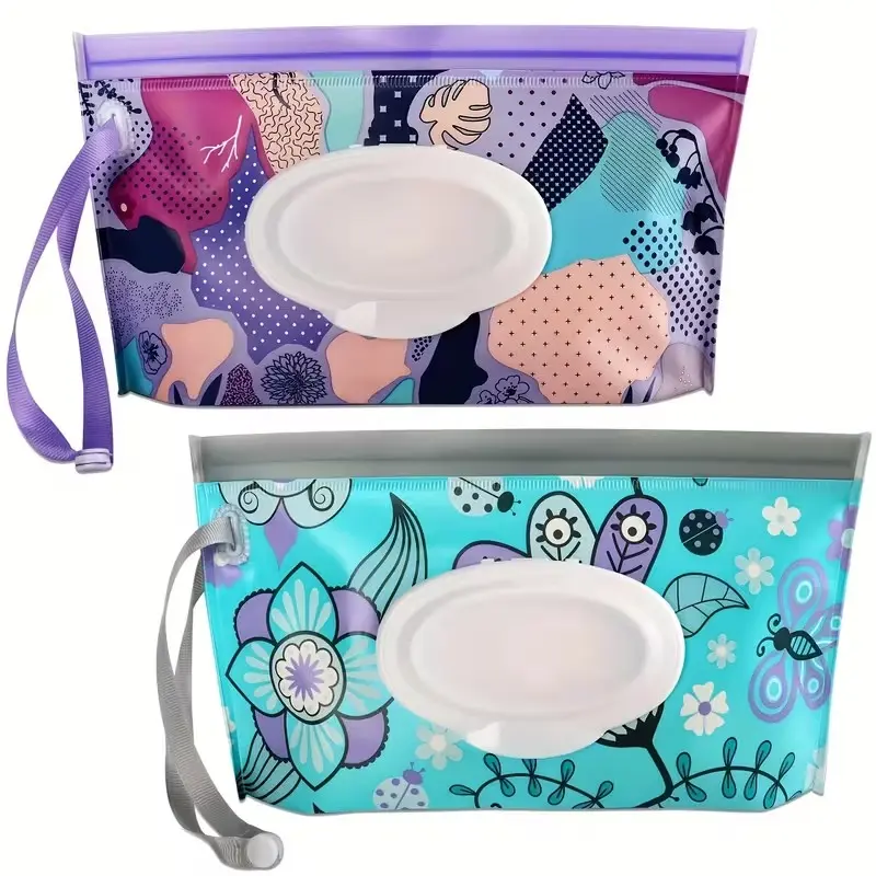2pcs Reusable Eva Newborn Baby Wipes Dispenser, Easy to Clean Portable Infant Wipe Container, Travel Baby Wipes Storage Box, Daily Use